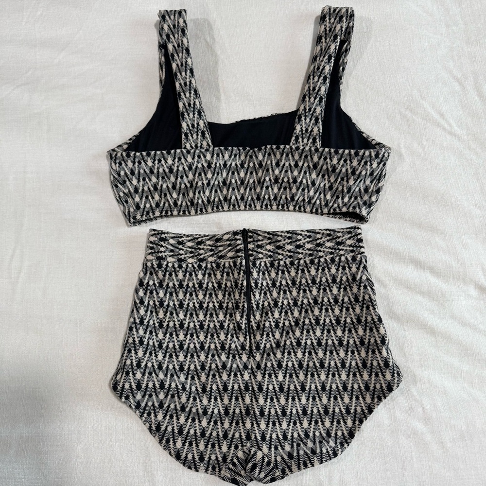Seea Georgia Bikini Set Top Medium & High Waisted Bottoms Small in Aries Print - Picture 7 of 16